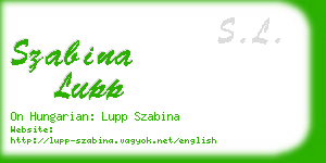 szabina lupp business card